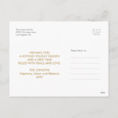 Stilvolle Gold Merry Xmas Foto Moderne Postkarte (Rückseite)