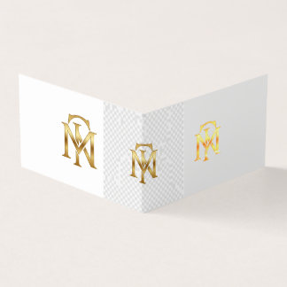 Stilvolle Gold Monogram Logo Elegant Persönliches  Visitenkarten