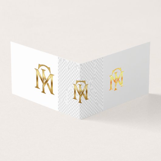 Stilvolle Gold Monogram Logo Elegant Persönliches  Visitenkarten (Vorderseite)