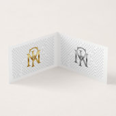 Stilvolle Gold Monogram Logo Elegant Persönliches  Visitenkarten (Innenseite)