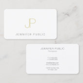 Stilvolle Gold Monogram Template Trendy Elegant To Visitenkarte (Vorne/Hinten)