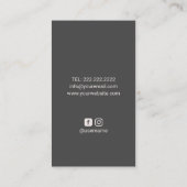 Stilvolle Gold Moon Moderne Eventplanung Visitenkarte (Rückseite)