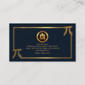 Stilvolle Gold Pi Border Math Tutor Visitenkarte (Rückseite)