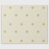 Stilvolle Gold Quatrefoil Muster Wedding Monogram  Geschenkpapier (Flach)