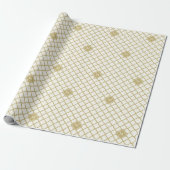 Stilvolle Gold Quatrefoil Muster Wedding Monogram  Geschenkpapier (Ungerollt)