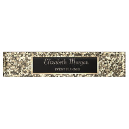 Stilvolle Gold Sequins, Frame Namensplakette