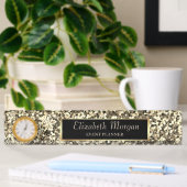 Stilvolle Gold Sequins, Frame Namensplakette