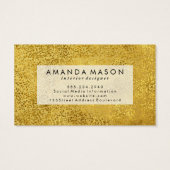 Stilvolle Gold Speck Metallic Gold Monogram (Rückseite)