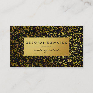 Stilvolle Gold Speck Muster Metallic Gold Label Visitenkarte