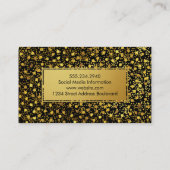 Stilvolle Gold Speck Muster Metallic Gold Label Visitenkarte (Rückseite)