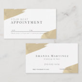 Stilvolle Gold Strokes Salon Terminierungskarte Visitenkarte (Vorne/Hinten)