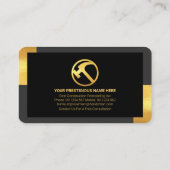 Stilvolle Gold Tab Frame Zuhause Renovierung Visitenkarte (Rückseite)