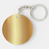 Stilvolle Gold Template Circle Doppelseitige Leere Schlüsselanhänger (Rückseite)