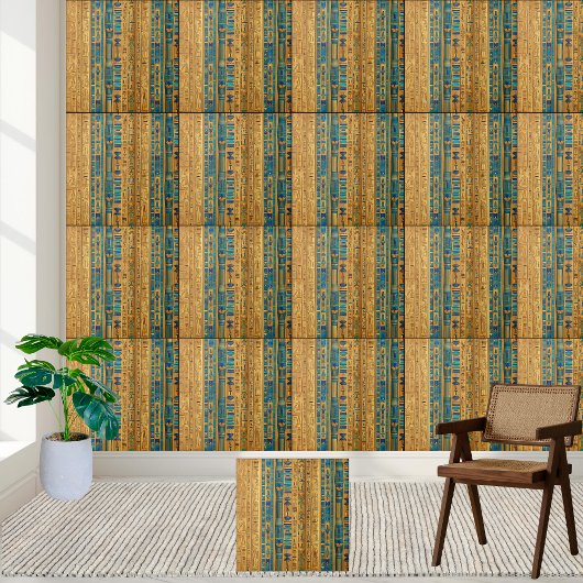Stilvolle Gold- und Blaue ägyptische Motif-Tile Fliese
