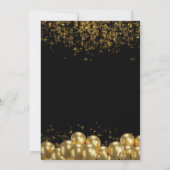 Stilvolle Gold und Schwarz 50. Geburtstag Einladun Einladung (Rückseite)