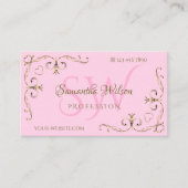 Stilvolle Gold Verziert Corners Initials Light Pin Visitenkarte (Vorderseite)