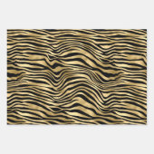 Stilvolle Gold Zebra Print  Geschenkpapier Set (Vorderseite 2)