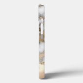 Stilvolle Goldcreme-Marmor-Monogram Case-Mate iPhone Hülle (Rückseite / Links)