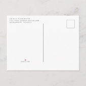 Stilvolle Golddusche aus weißem Marmor und Rose Einladungspostkarte (Rückseite)