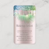 Stilvolle Golde Rose Glitzer Tropfen Eyelashes Visitenkarte (Rückseite)