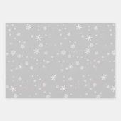 Stilvolle Golden Blue Snowflake Weihnachtsfeiertag Geschenkpapier Set (Vorderseite 2)