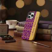 Stilvolle Golden Damask im lila Stil Case-Mate iPhone Hülle