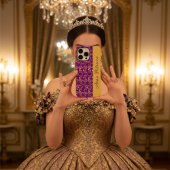 Stilvolle Golden Damask im lila Stil Case-Mate iPhone Hülle