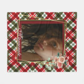 Stilvolle Golden Floral Frame elegantes modernes F Fleecedecke (Vorderseite (Horizontal))