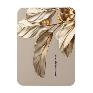 Stilvolle Golden Leaf Tasse Magnet