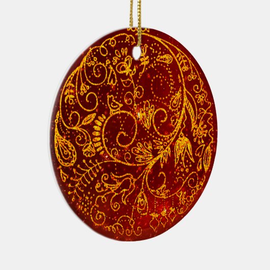 Stilvolle Golden-Red Ornament (Rechts)