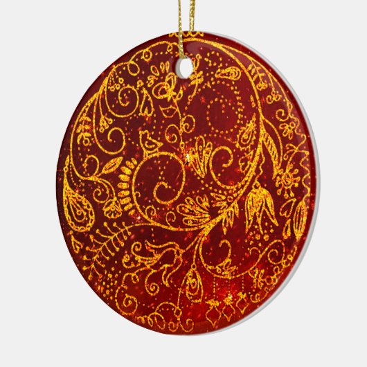 Stilvolle Golden-Red Ornament (Links)
