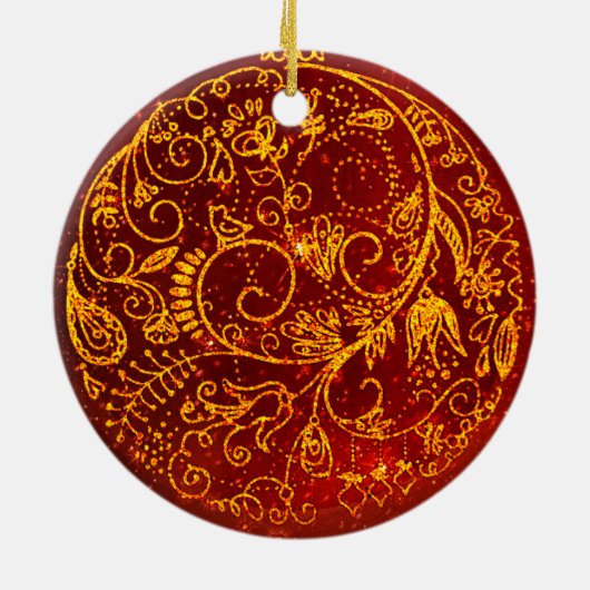 Stilvolle Golden-Red Ornament (Hinten)