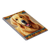 Stilvolle Golden Retriever Hund farbenfrohe Rahmen Notizblock (Rechte Seite)