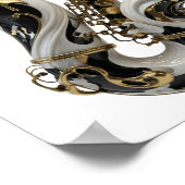 Stilvolle Goldene ABSTRACT ART Statement Design Poster (Ecke)