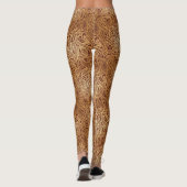 Stilvolle goldene Leggings Browns Paisley (Rückseite)