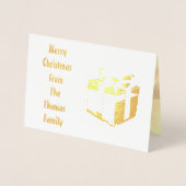 Stilvolle Goldenen Foil Personalisiert Weihnachten Folienkarte (Vorderseite)