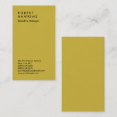 Stilvolle Goldfarbe beruflicher schlichter Manager Visitenkarte (Vorne/Hinten)