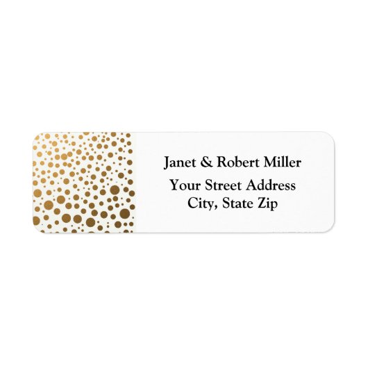Stilvolle Goldfoil Confetti Dots (Vorne)