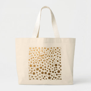 Stilvolle Goldfolieconfetti-Punkte Jumbo Stoffbeutel