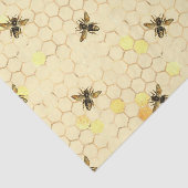 Stilvolle Goldgelbe Bienen Honeycomb Seidenpapier (Ausschnitt)