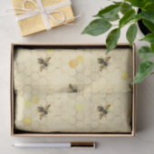 Stilvolle Goldgelbe Bienen Honeycomb Seidenpapier (Geschenk)