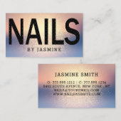 Stilvolle GoldGlitzer-Nägel Visitenkarte (Vorne/Hinten)