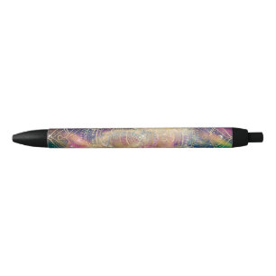 Stilvolle Goldmandala Wasserfarbe & Nebel Farblich Kugelschreiber