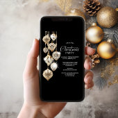 Stilvolle Goldschmuck Weihnachten Party Einladung