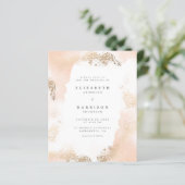 Stilvolle Goldstaub-Hochzeit mit Wasserfarben (Stehend Vorderseite)