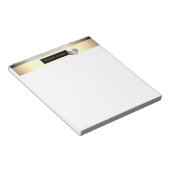 Stilvolle Goldstreifen, Rahmen, Herz - Personalisi Notizblock (angewinkelt)