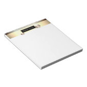 Stilvolle Goldstreifen-Rahmen-Herzen Notizblock (angewinkelt)