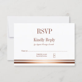 Stilvolle Goldtext-Hochzeit RSVP Karte