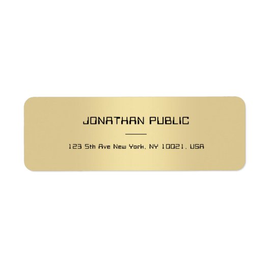 Stilvolle Goldvorlage Elegantes Minimalistisches D (Vorne)