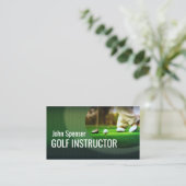 Stilvolle Golf Coach Putter Business Card Visitenkarte (Stehend Vorderseite)